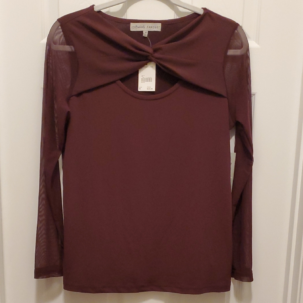 New Absolutely Famous 🌻 Brown Twist Blouse
